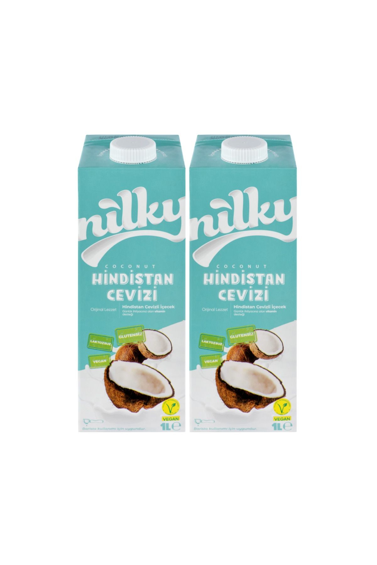 Hindistan Cevizi Sütü Glütensiz Bitkisel Bazlı Laktosuz Vegan 2x1 Lt