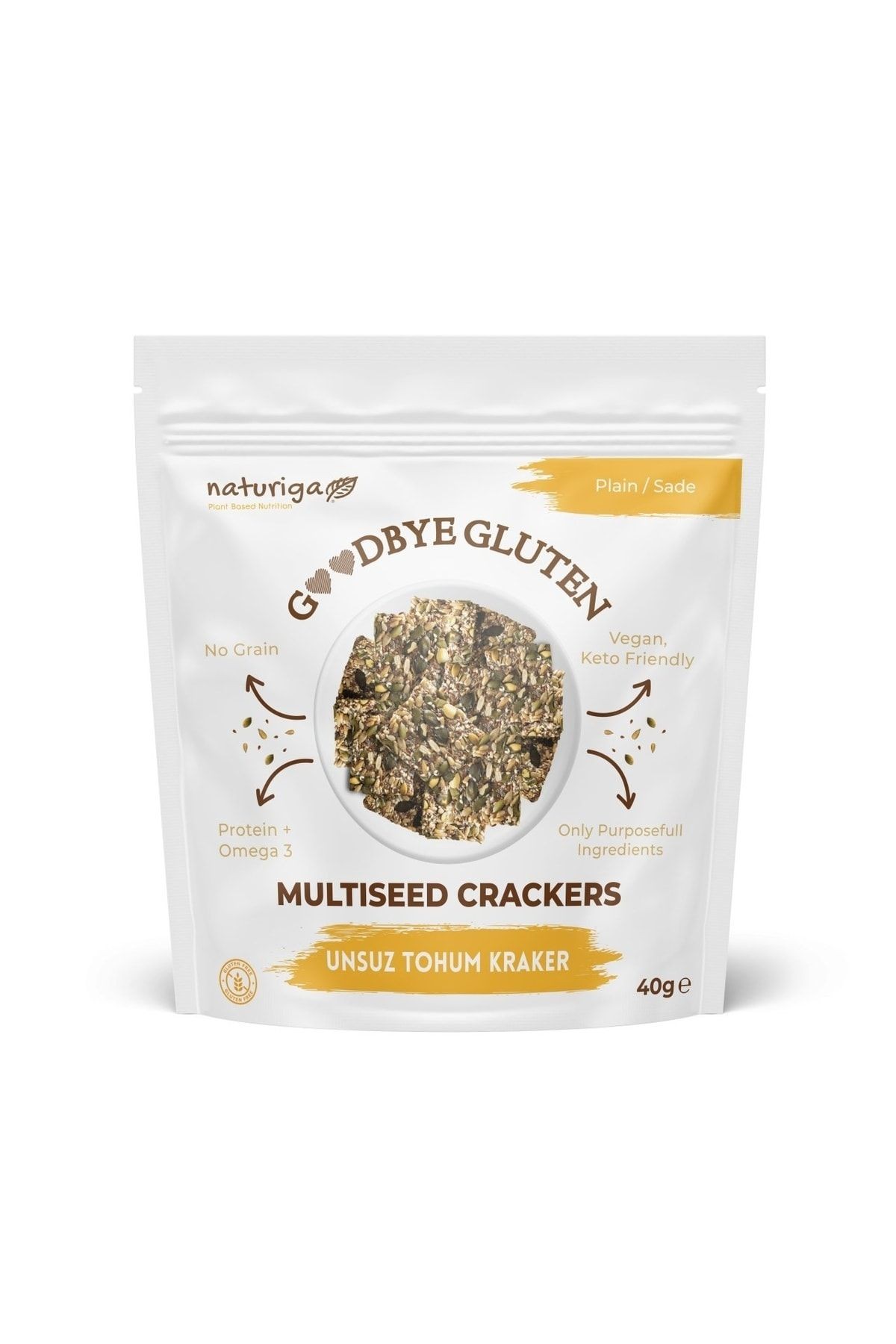 Goodbye Gluten Unsuz Tohum Kraker Sade