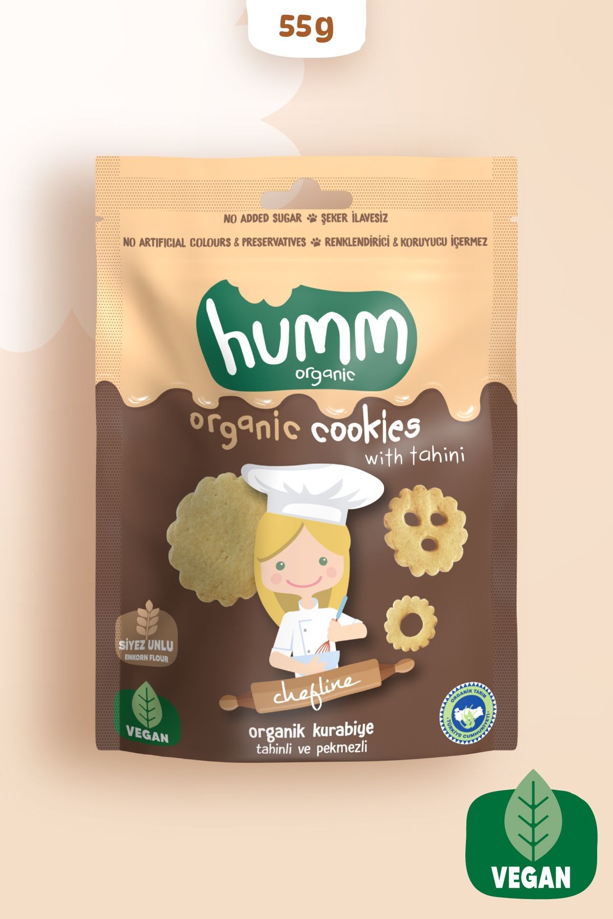 Organik Vegan Tahinli Ve Pekmezli Kurabiye - 55g