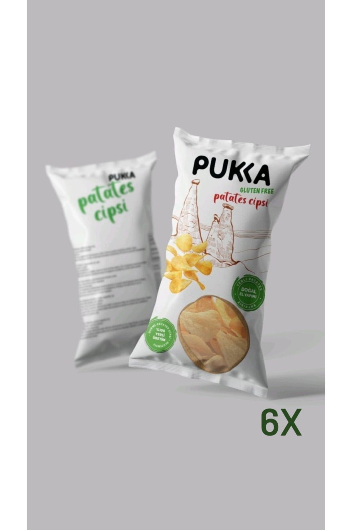 Glutensiz Vegan Gurme Patates Cips 6ADET (6X70gr)