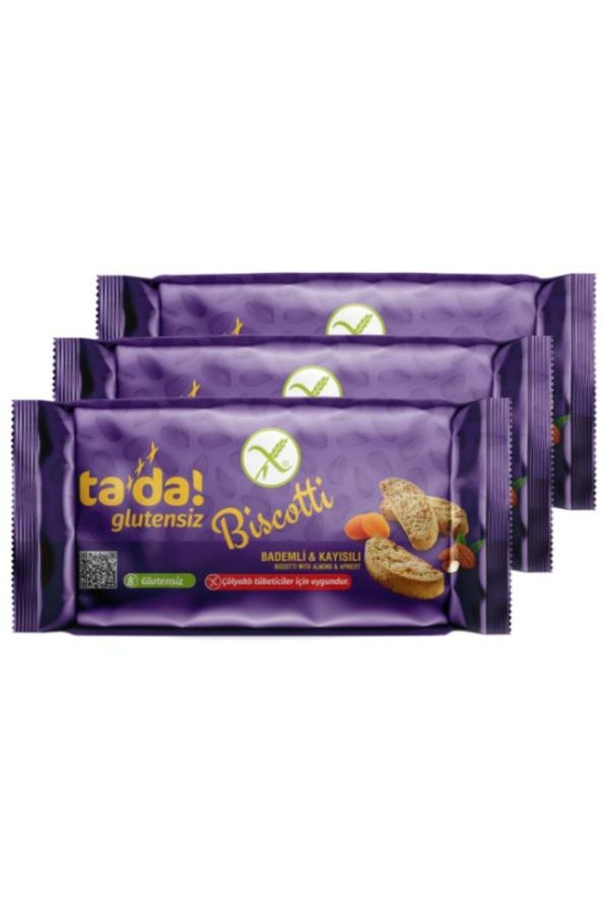 Glutensiz Gluten Free Bademli Kayısılı Bıscotti 110 Gr (3 Adet)