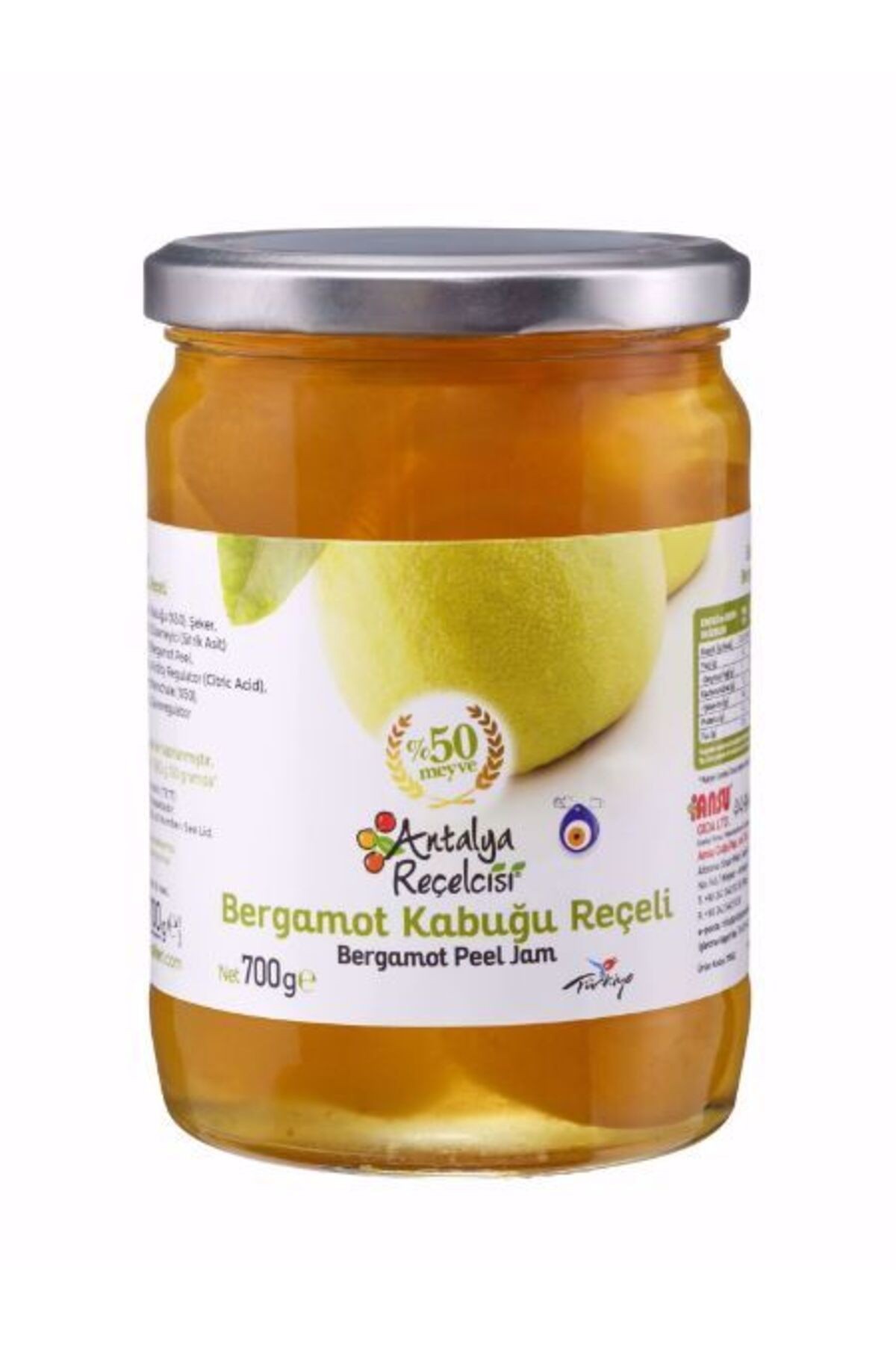 Bergamot Kabuğu Reçeli 700g Klasik Seri