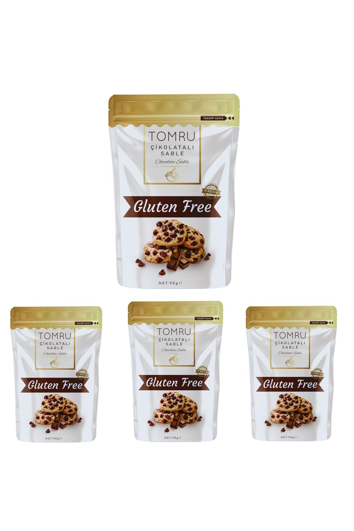 Glutensiz Çikolatalı Sable 4x90gr Avantaj Seti