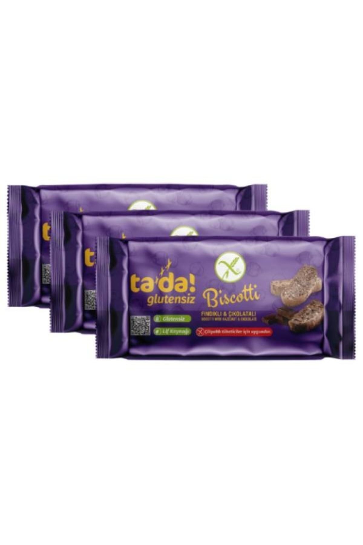 Glutensiz Gluten Free Fındıklı Ve Çikolatalı Biscotti (3 Adet)