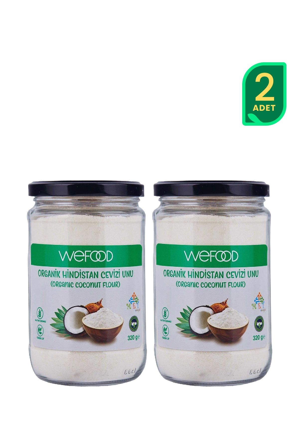 Organik Hindistan Cevizi Unu 320 gr 2'li