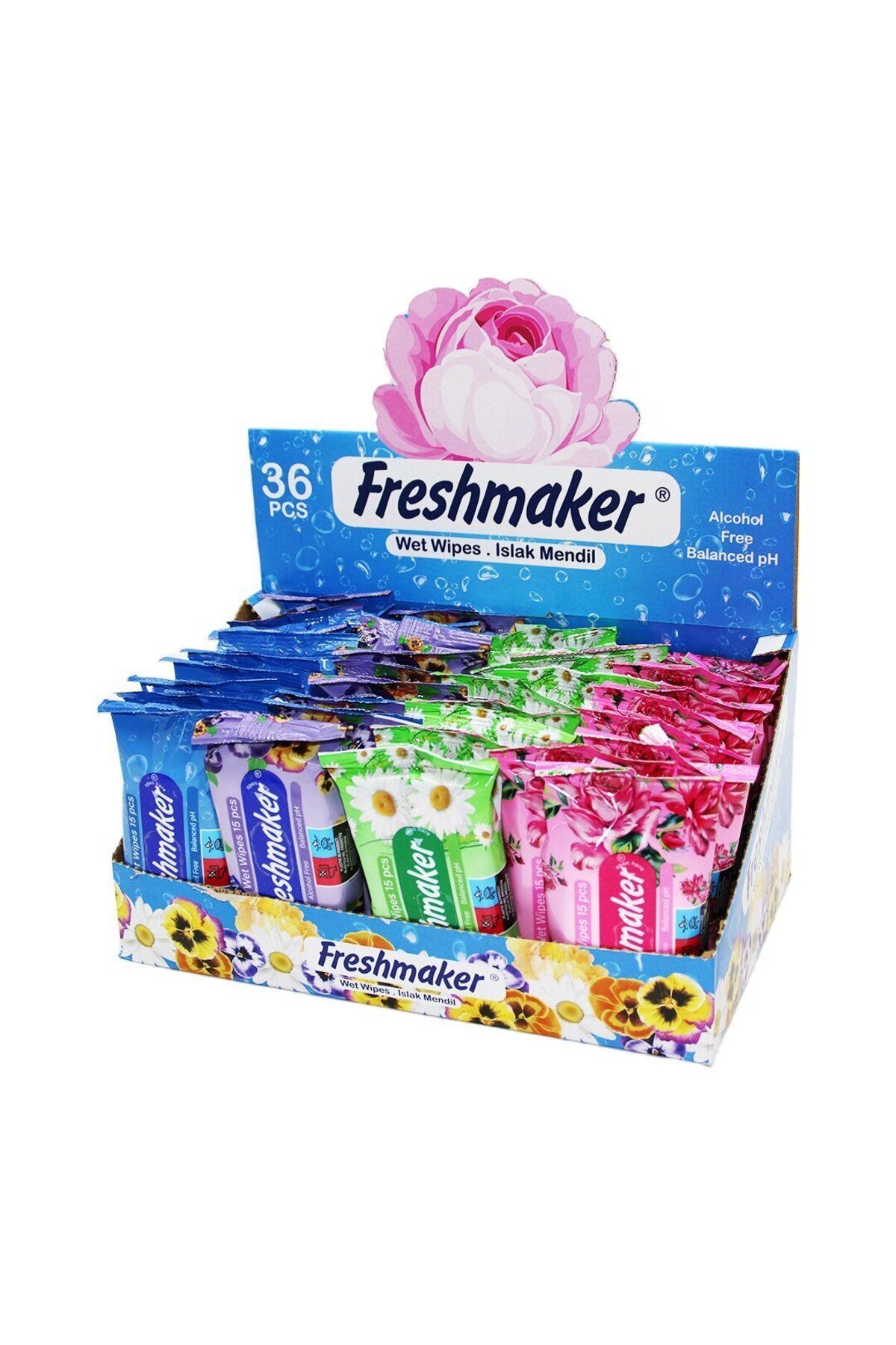 FRESMAKER 15PCS ISLAK CEP MENDİL*36 ADET