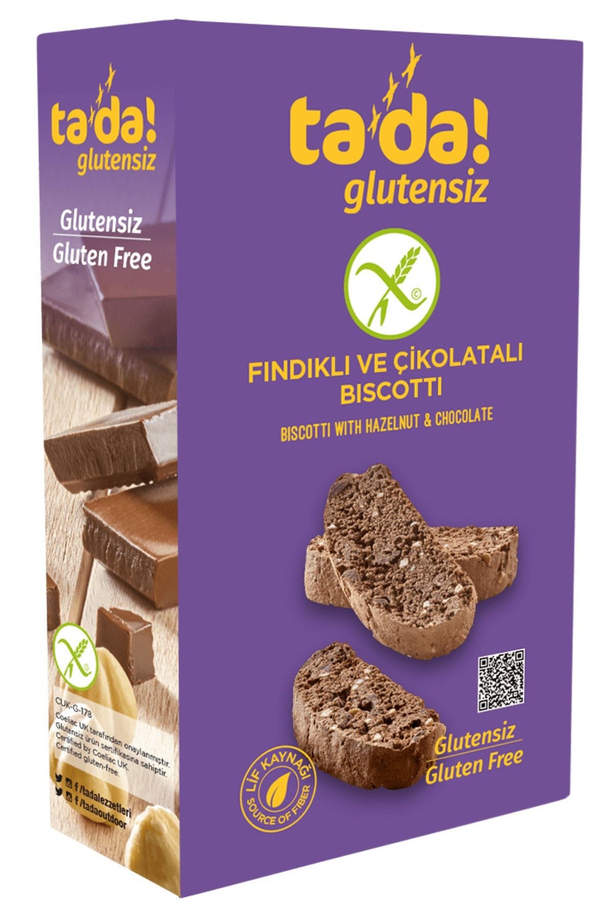 Glutensiz Fındıklı Ve Çikolatalı Biscotti 110 Gr 8694918010163