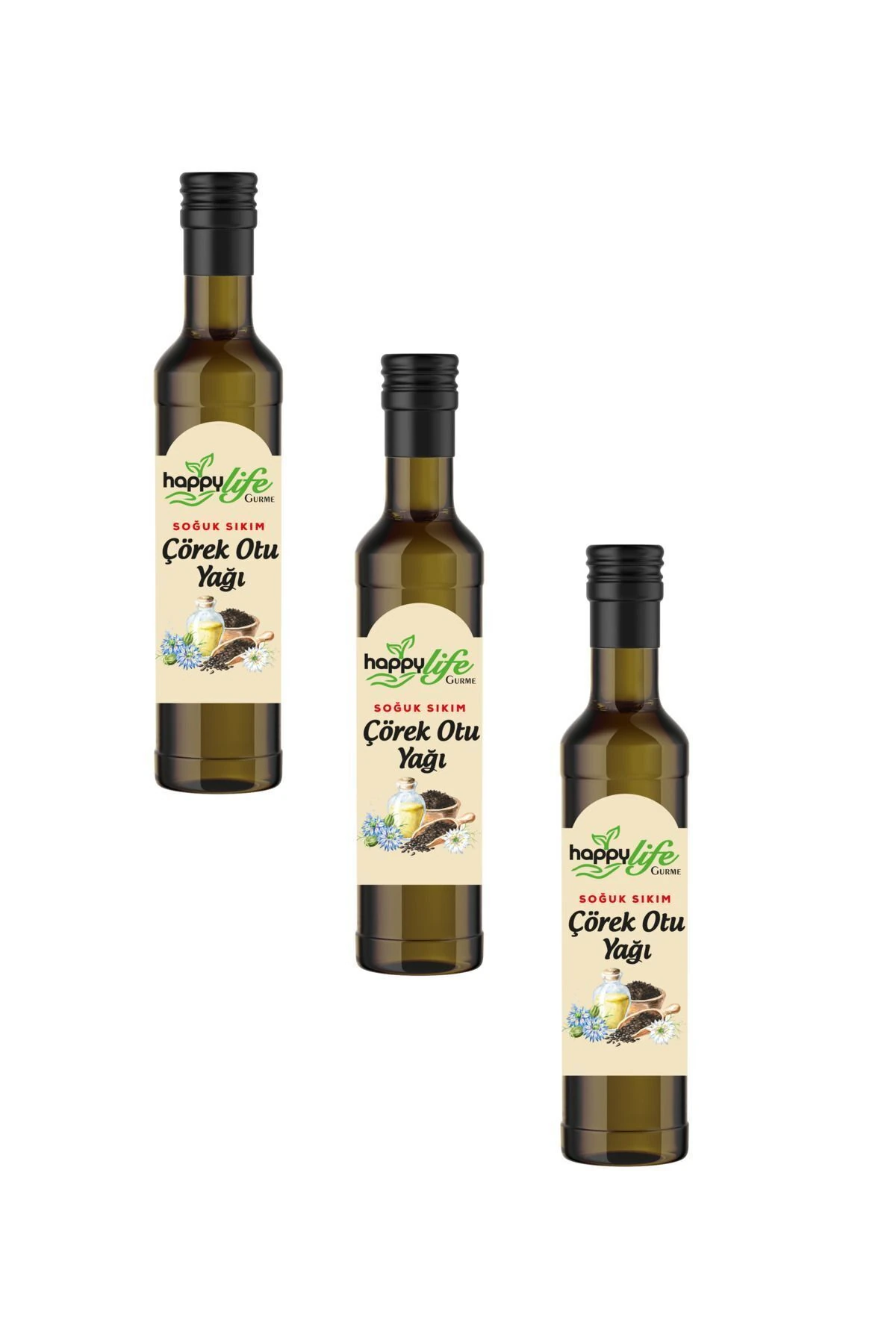 Gurme Çörek Otu Yağı Soğuk Sıkım 250 ml X 3 Adet