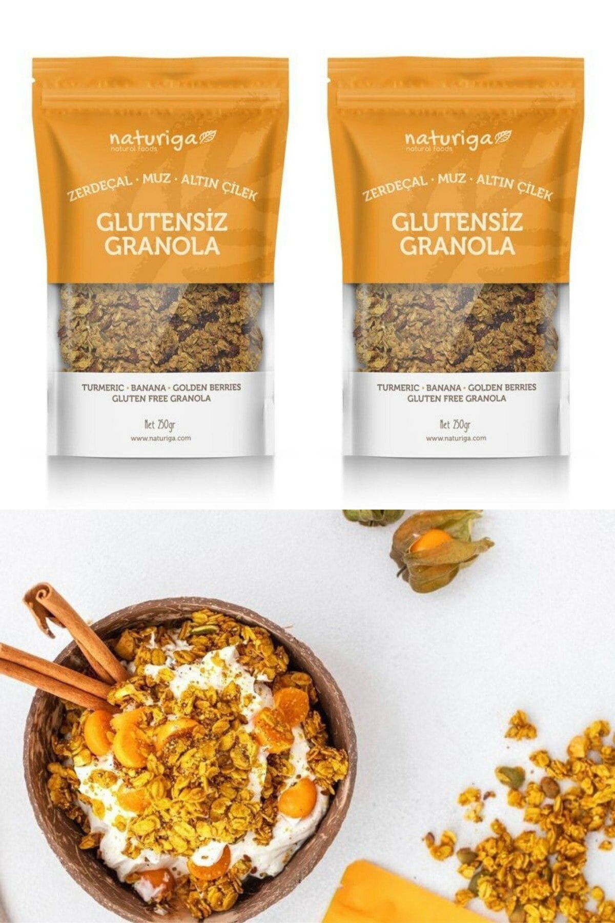 Glutensiz Zerdeçal, Altın Çilek Ve Muzlu Granola