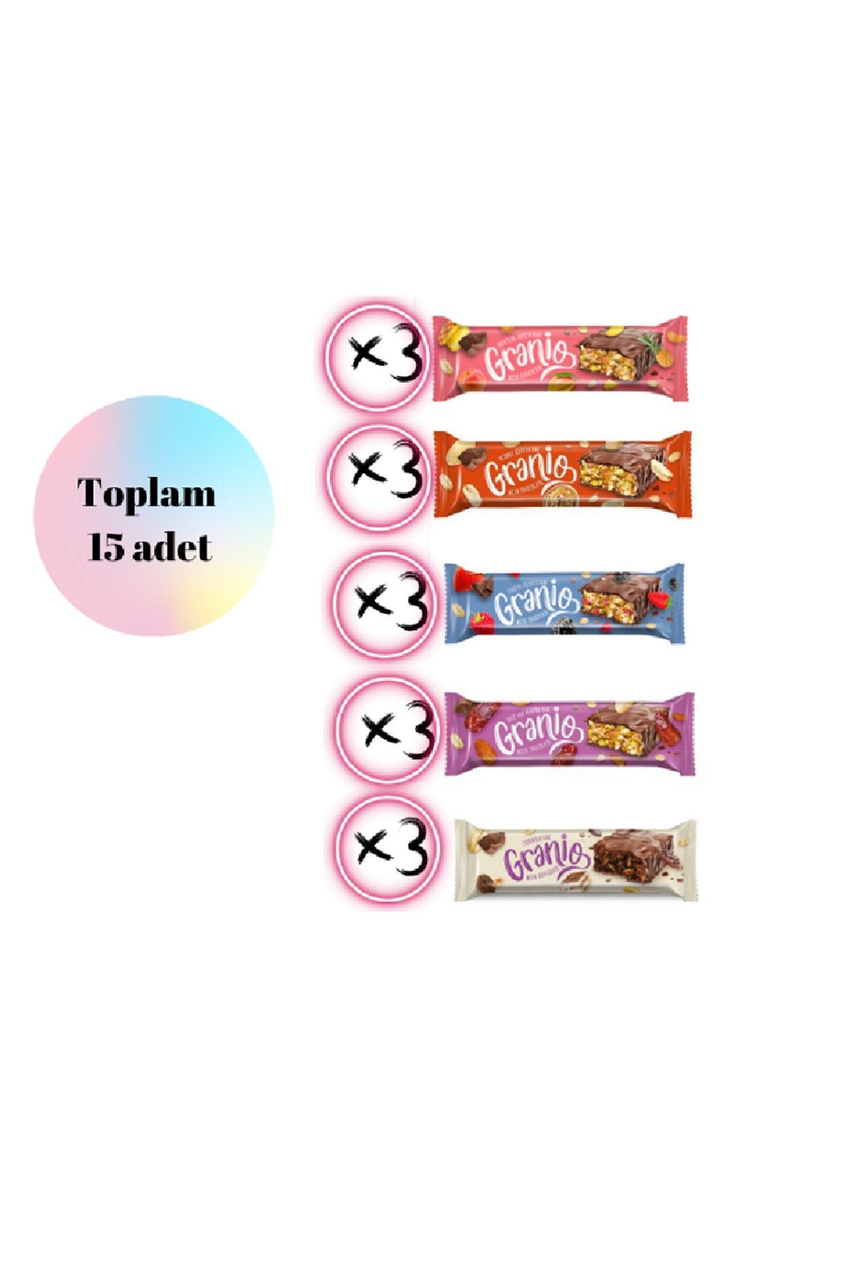 Meyveli Tahıl Bar Çeşitleri (15 Adet )