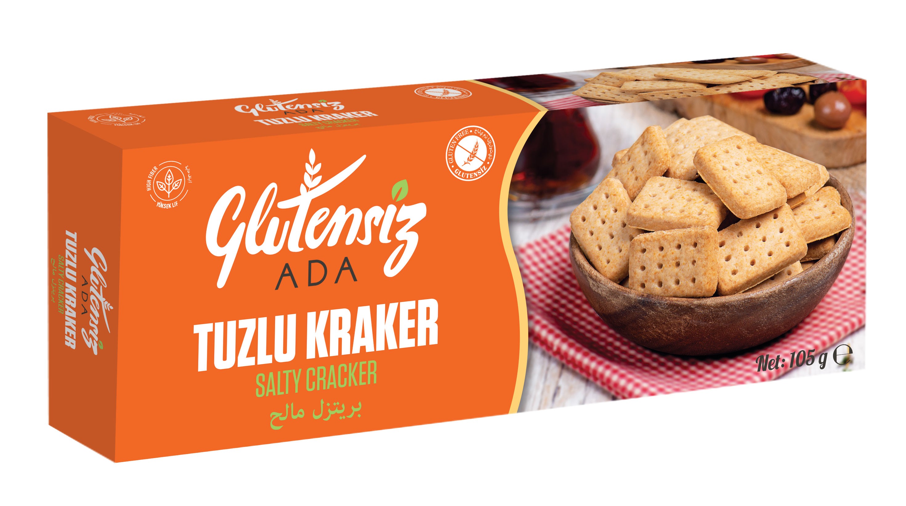Glutensiz Ada Tuzlu Kraker 105 g (2x12 li display)
