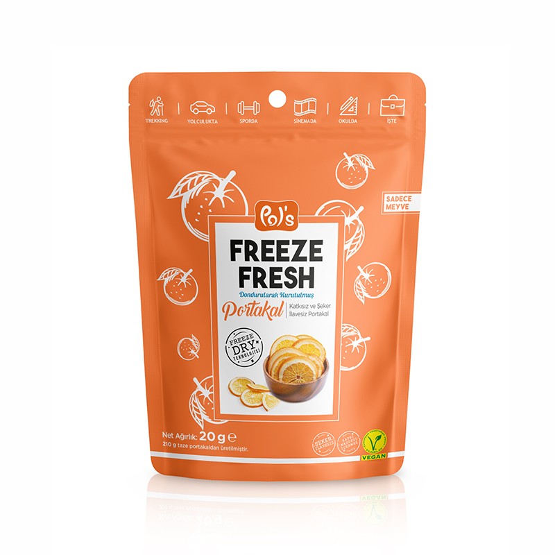 Pols Freeze Fresh Dried Portakal 20 gr