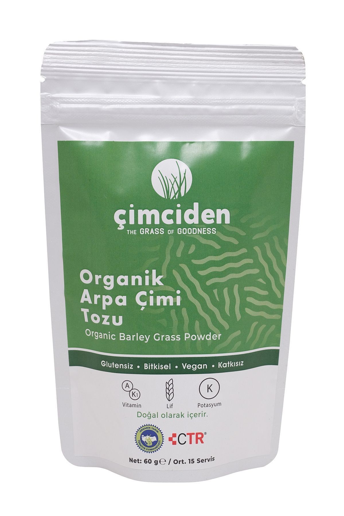 Organik Arpa Çimi Tozu 60 Gr - 15 Servis