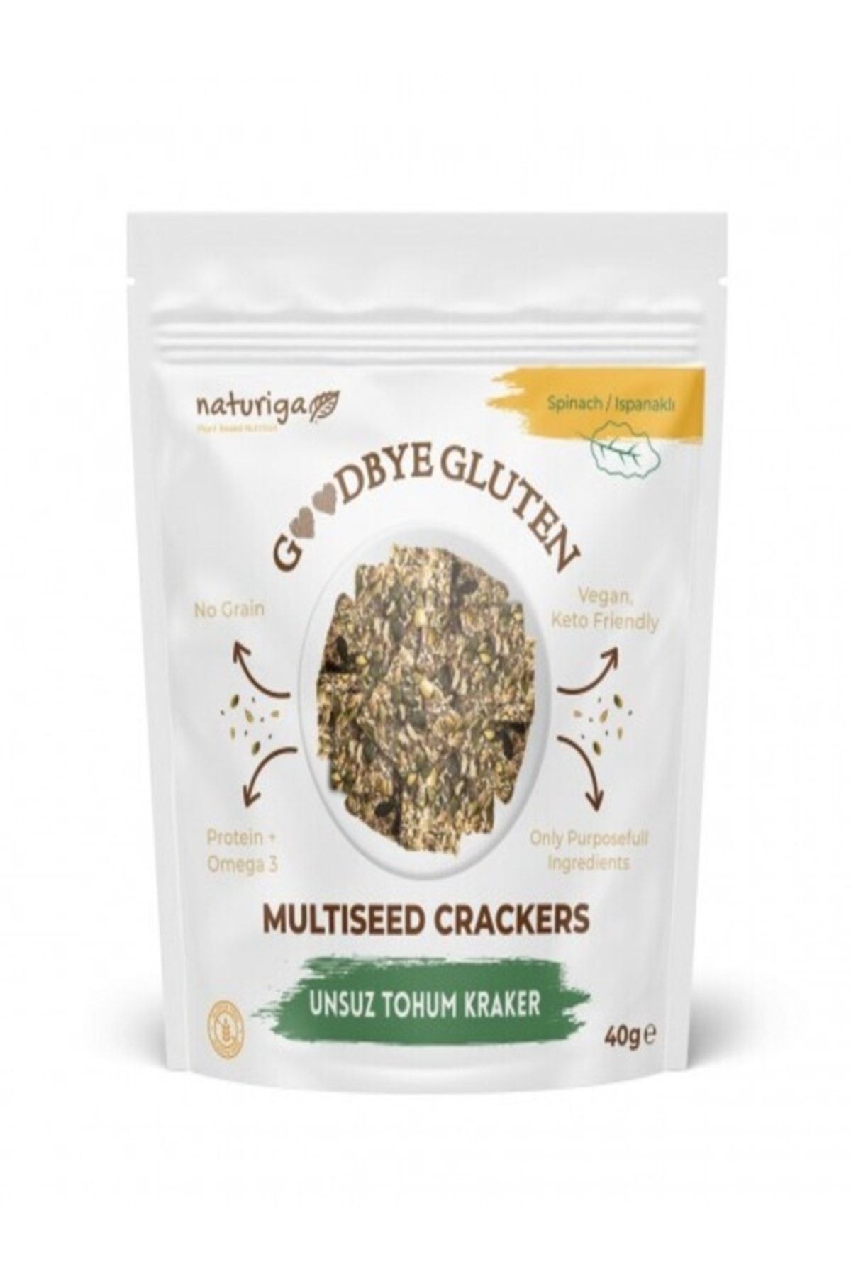 Goodbye Gluten Unsuz Ispanaklı Tohum Kraker 40 Gr