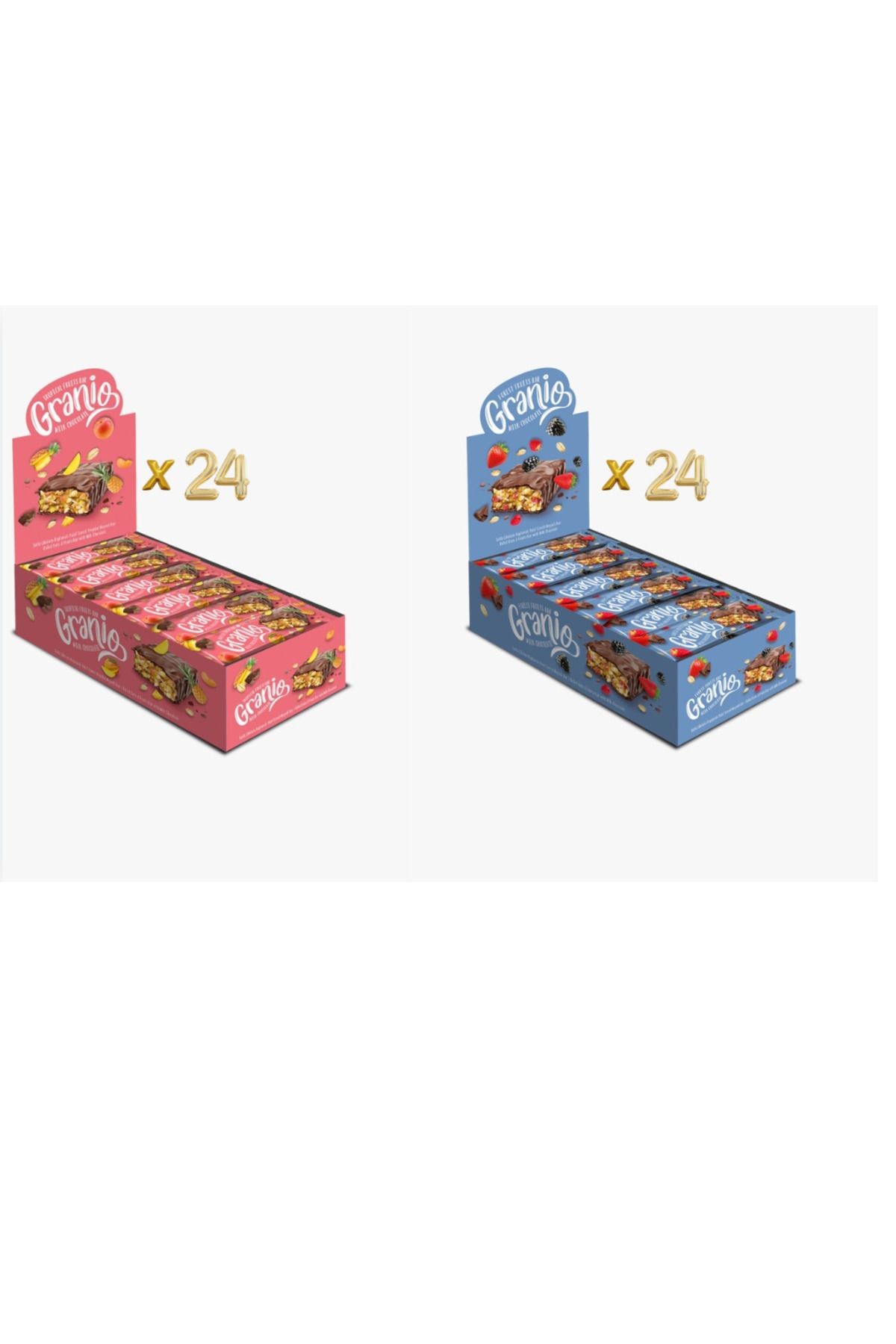 Meyveli Tahıl Bar Toplam 48 adet ( kırmızı meyveli ve tropik )