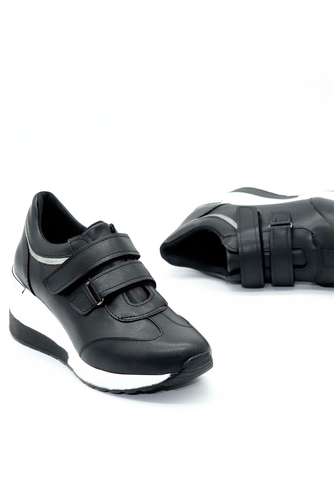Gina Çırtlı Spor Ayakkabı Siyaz Beyaz Taban