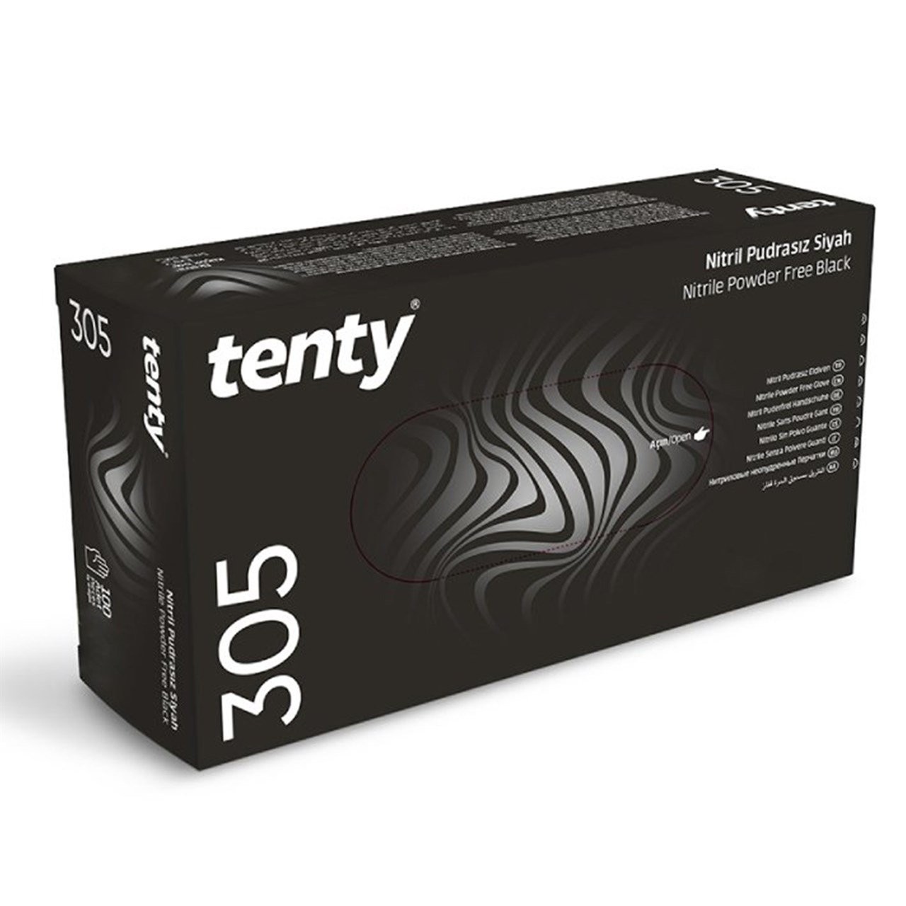 Tenty 305 NİTRİL PF SİYAH 100LÜK LARGE TENTY