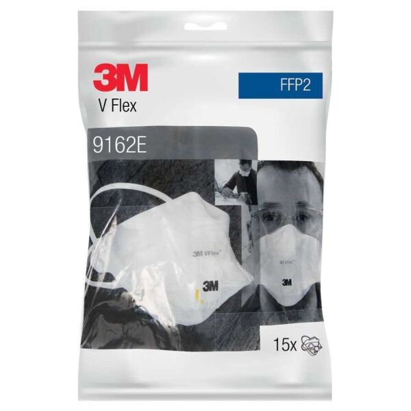 3M VFLEX 9162E Ventilli Toz Maskesi FFP2 (15 Adet-Kutu)