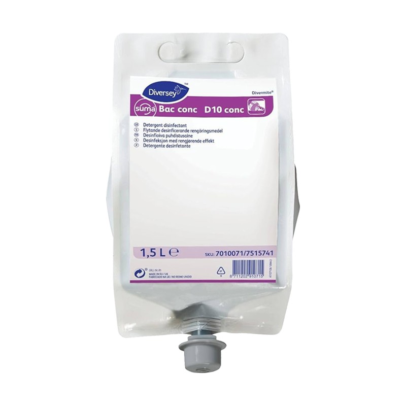 Diversey SUMA Bac Conc D10 Conc Konsantre Dezenfektanlı Deterjan 1,5L