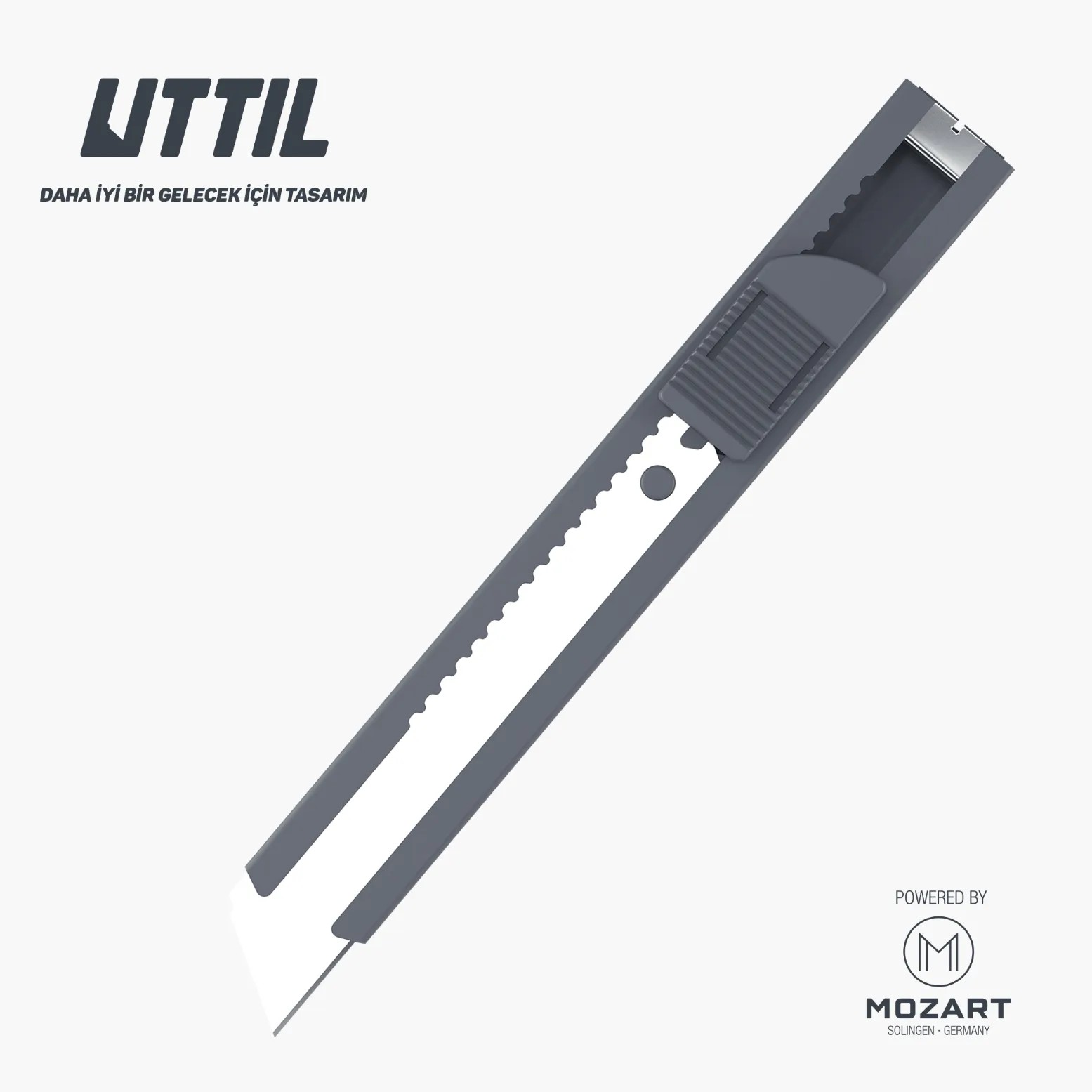Uttıl 18-mm Cep Tipi TiN-Kaplamalı Kır-At Maket Bıçağı