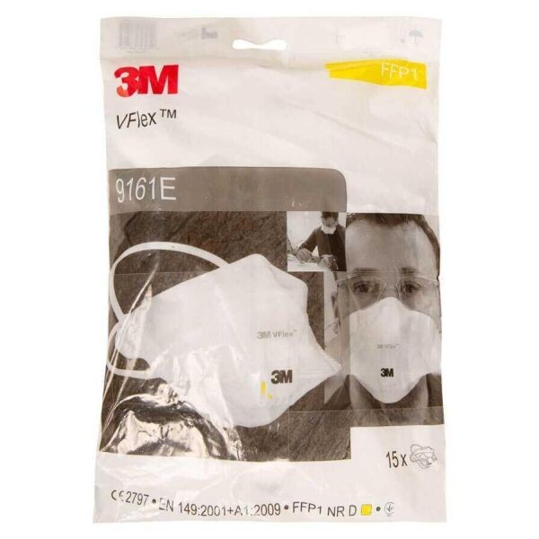 3M VFLEX 9161E Ventilli Toz Maskesi FFP1 (15 Adet-Kutu)