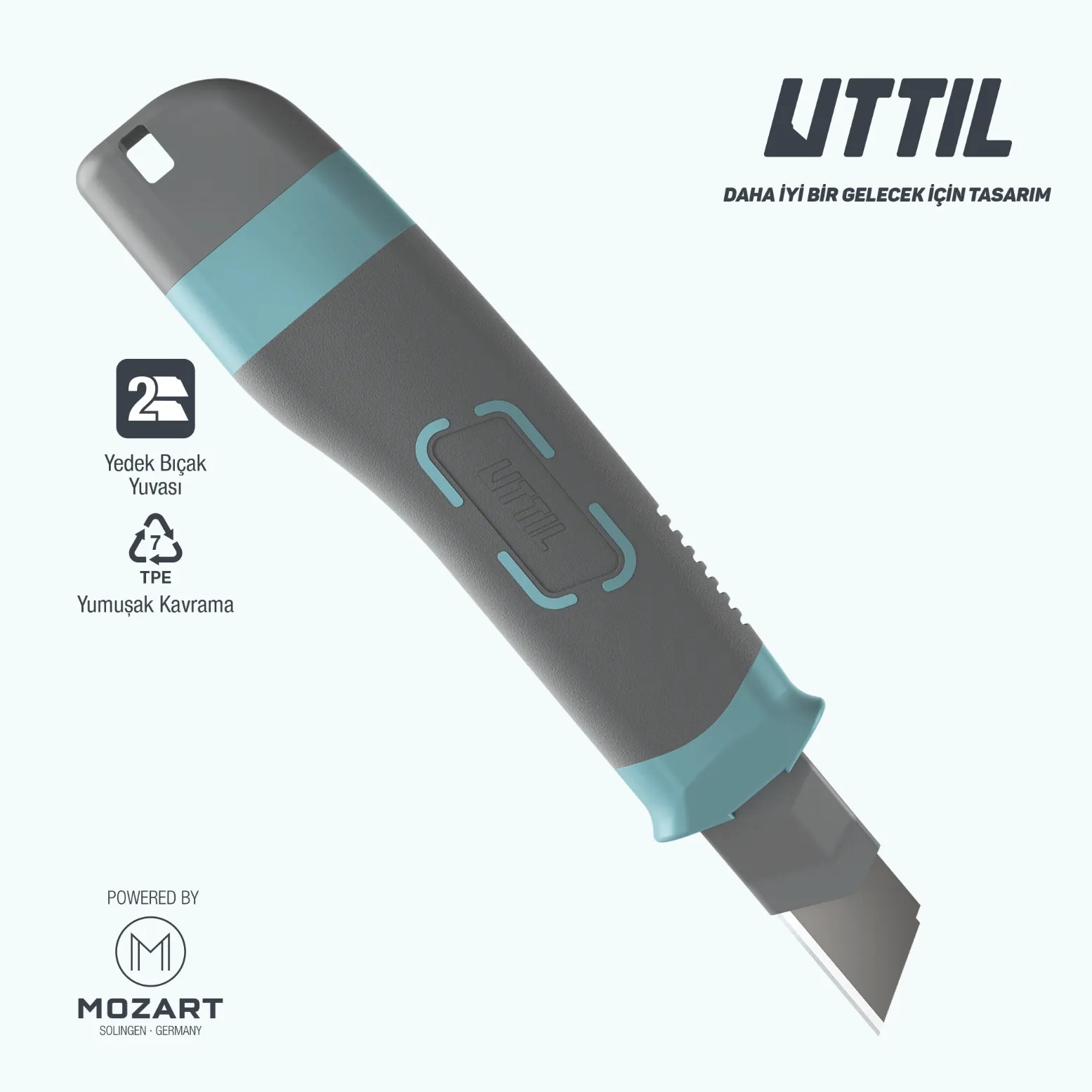Uttıl 18 mm Yumuşak / Kaymaz Tutuşlu Maket Bıçağı
