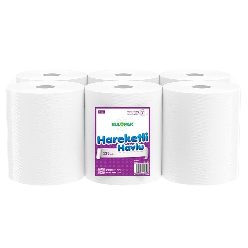 Rulopak Hareketli Havlu 2 Katlı 21 Cm 125m