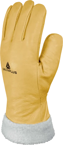 El Koruyucu - Deri İçi Miflonlu Tüylü Dışı Sığır Derisi Soğuk Hava Eldiveni