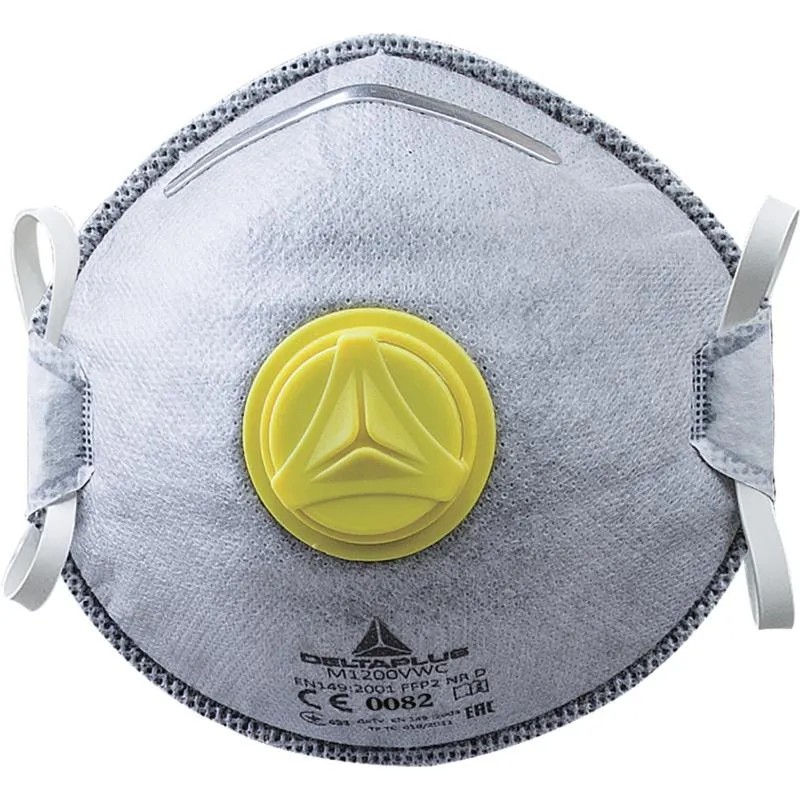 Delta Plus 1200VW FFP2 10'LU KALIPLI TEK KULLANIMLIK YARIM MASKE KUTUSU + ORGANİK BUHARLAR İÇİN VALF