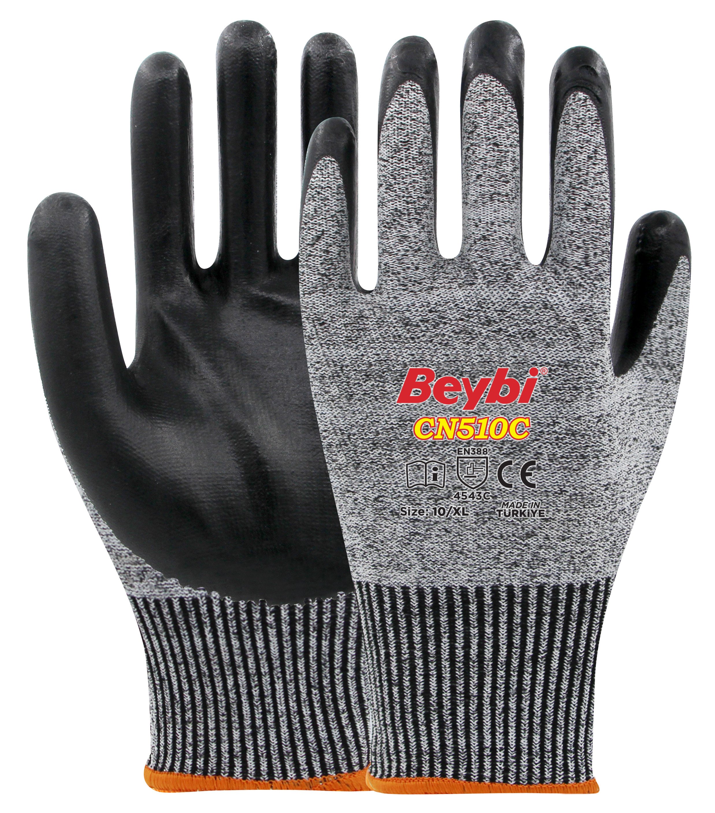 Beybi CN510C Nitril Kaplı Kesilmeye Dirençli Eldiven
