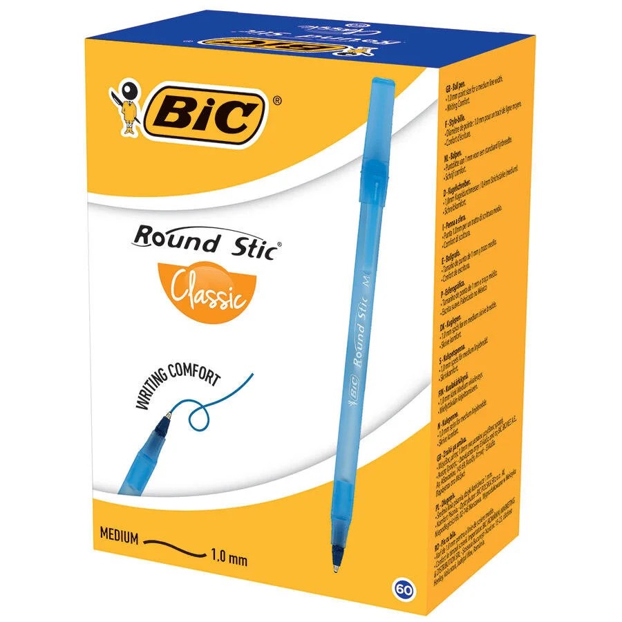 Bic Round Stic Medium Tükenmez Kalem Büro (60) adet 