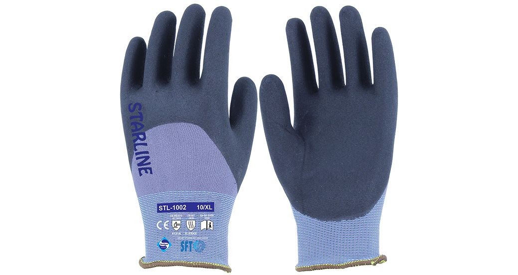 Starline STL-1002 3/4 Köpük Nitril Kaplı Naylon+Spandeks Astarlı 100° Isı Temasına Dayanıklı Eldiven KORUYUCU İŞ ELDİVENİ