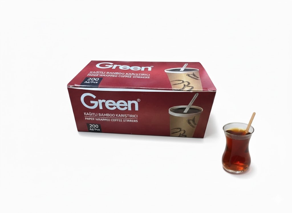 Green Tahta Karıştırıcı Bambu 200 adet