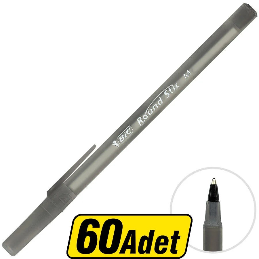 Bic Round Stic Medium Tükenmez Kalem Büro (60) adet 