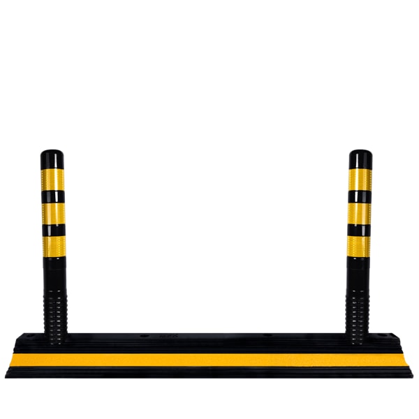 Trafik Delinatörü - 2'li Kauçuk Siyah Uzun Tabanlı / 75 cm