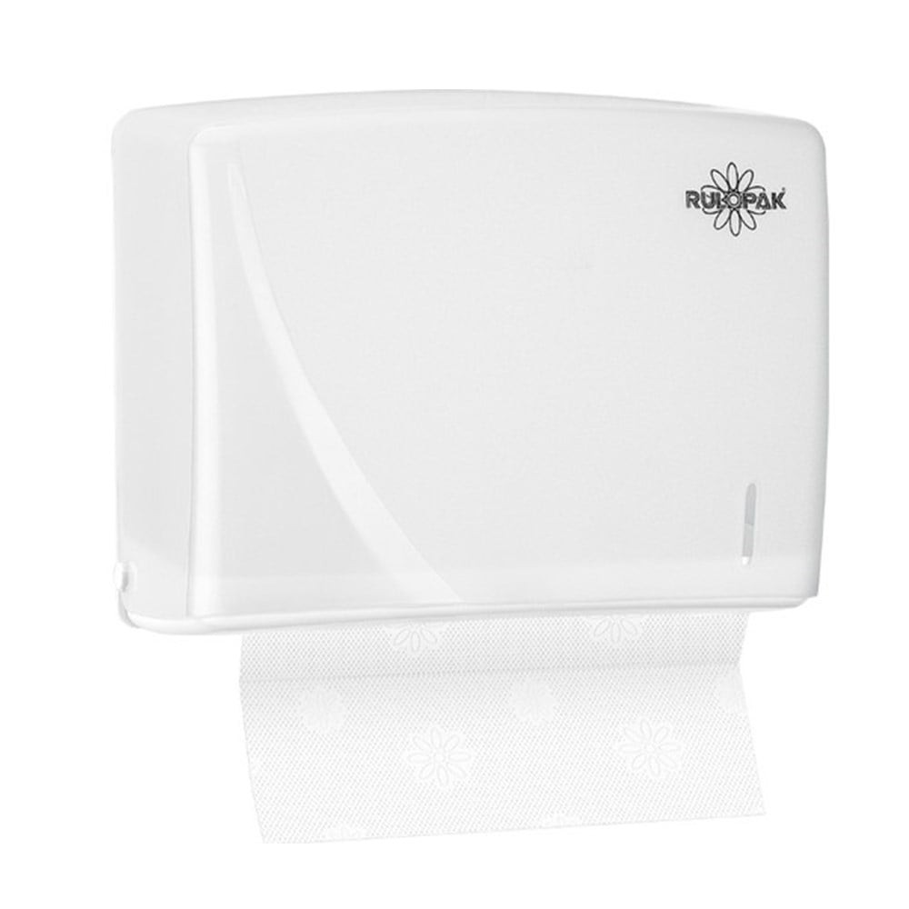 Rulopak 303364 Modern Katlamalı Havlu Dispenseri Z-C-V 200'Lü Derin Transparan Beyaz