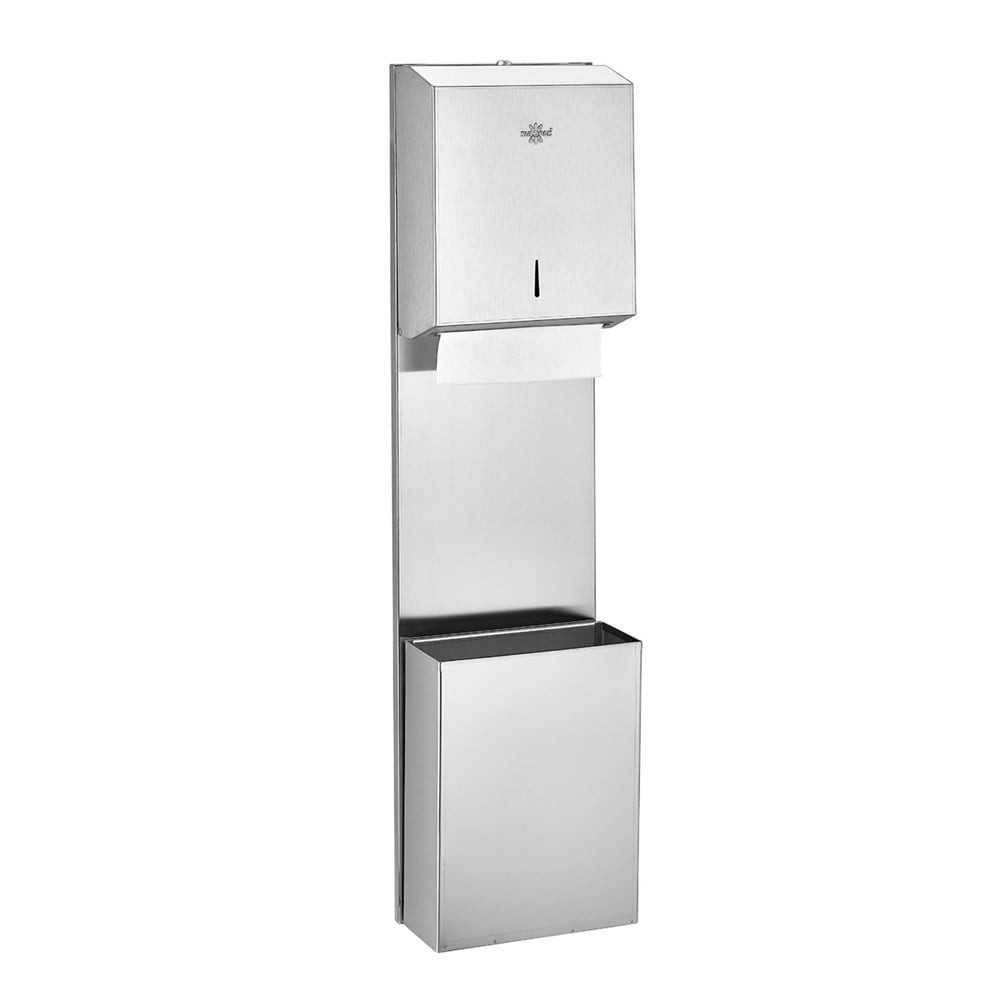 Rulopak Z Katlama Kağıt Havlu Dispenseri 400'Lü + Paslanmaz Çöp Kovası 9 L Kombi Set
