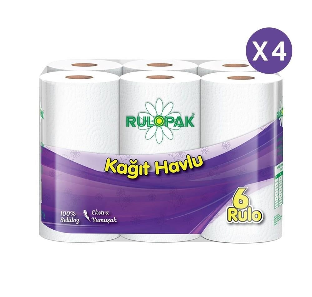 Rulopak 300128 24'lü Rulo Havlu (4 Paket - 1 Koli)