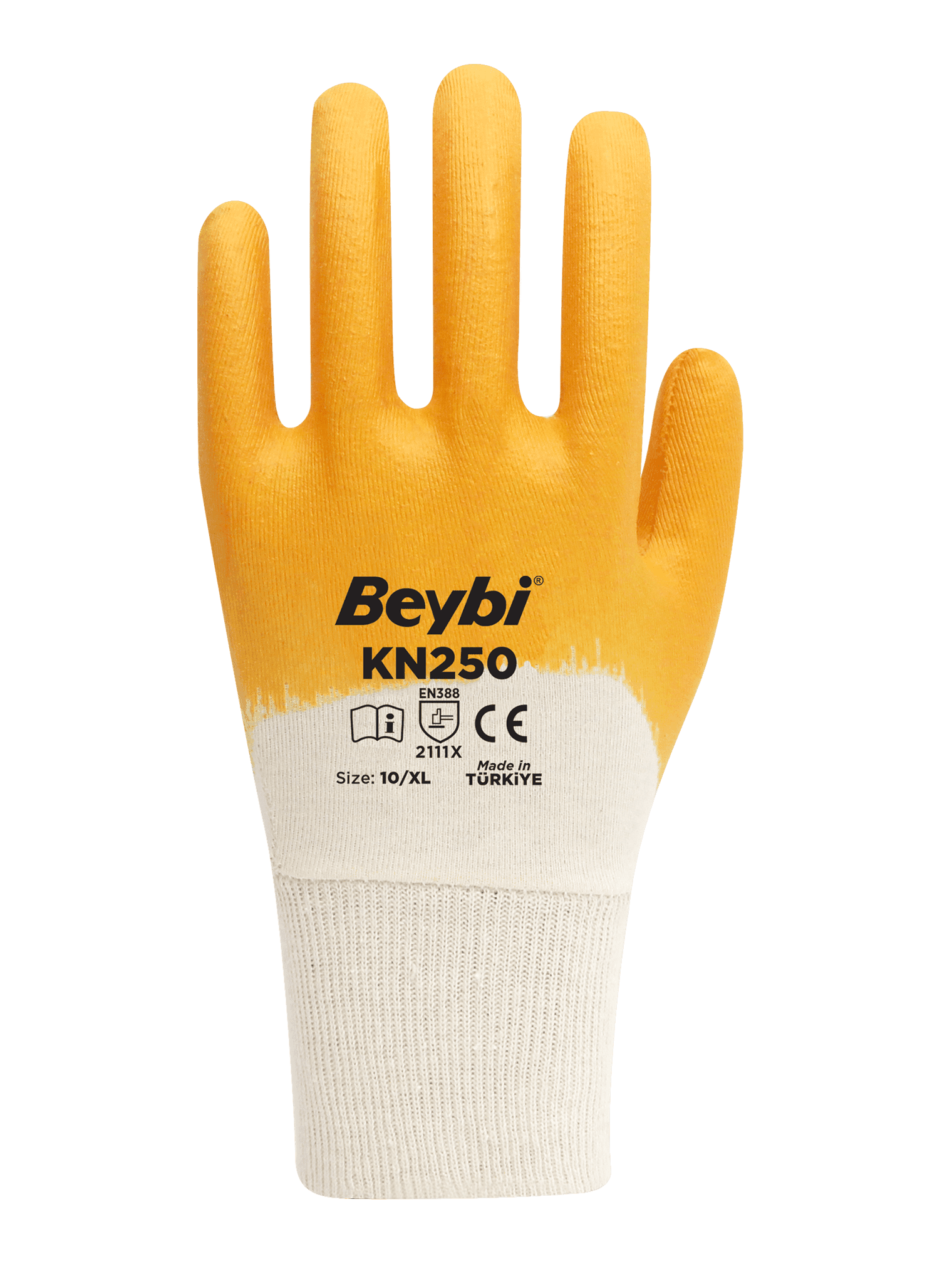 Beybi KN250 Nitril Kaplı Pamuk Eldiven