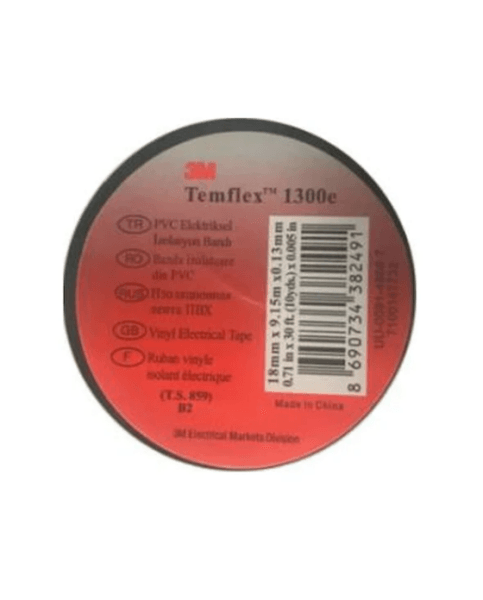 3M 1300E Temflex  Elektrik İzole Bant 18 mm x 9,15 m