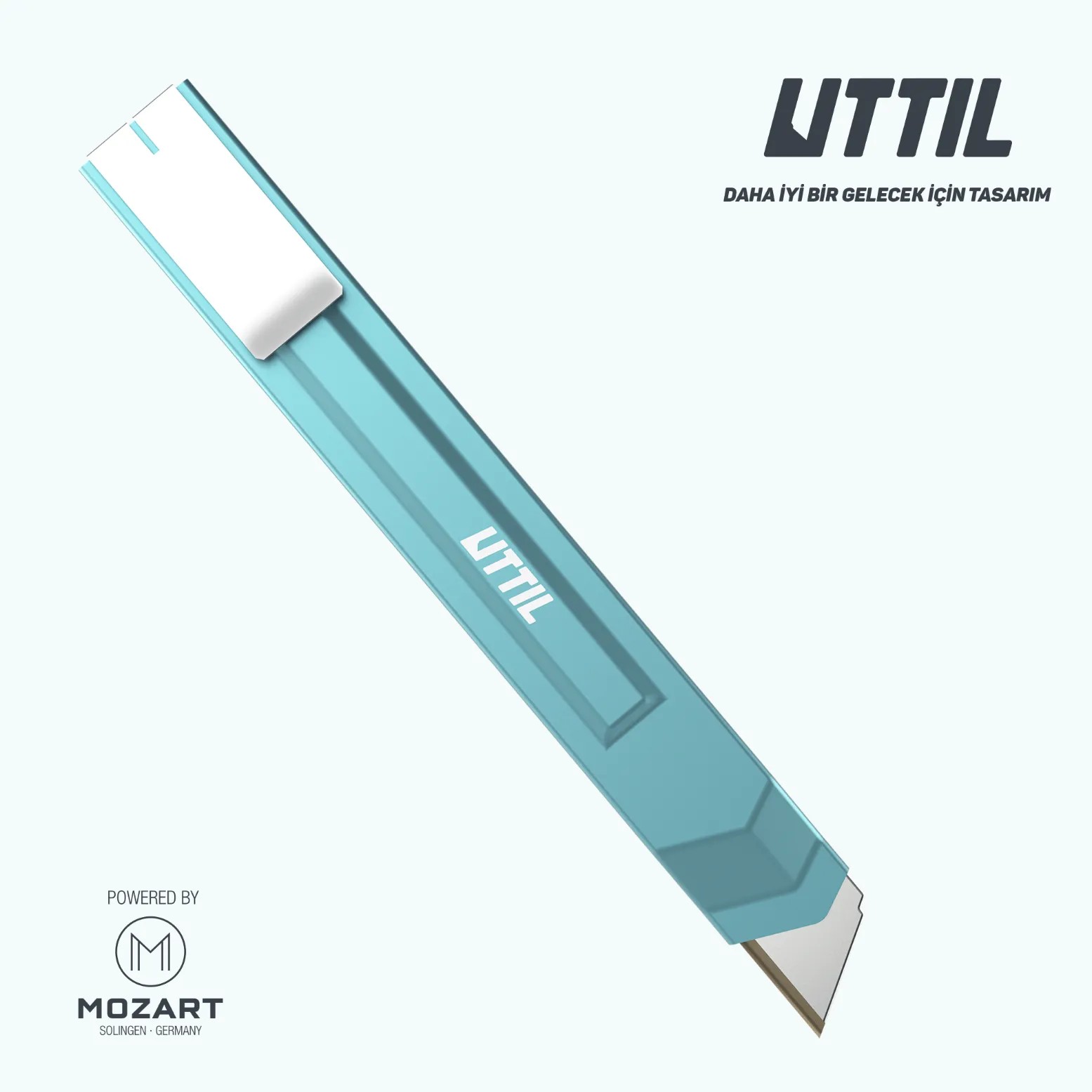 Uttıl 18-mm Cep Tipi TiN-Kaplamalı Kır-At Maket Bıçağı
