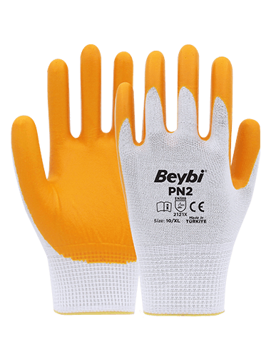 Beybi PN2 Polyester Örme Nitril Eldiven
