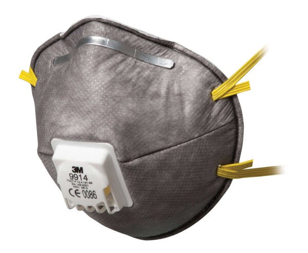 3M 9914 Ventilli Aktif Karbonlu Toz Maskesi FFP1 (10 Adet-Kutu)