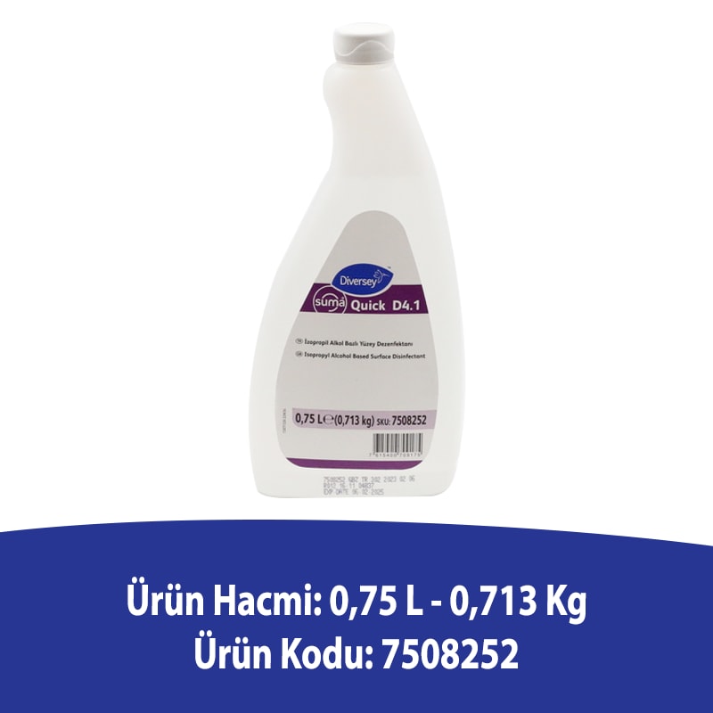Diversey Suma Quick D4.1 Alkol Bazlı Yüzey Temizleyici