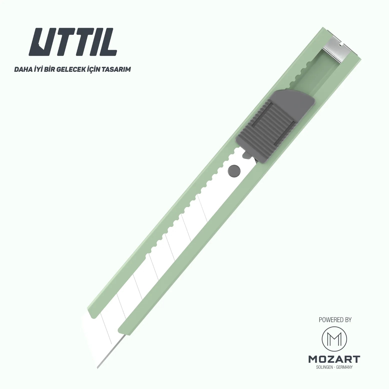 Uttıl 18-mm Cep Tipi TiN-Kaplamalı Kır-At Maket Bıçağı