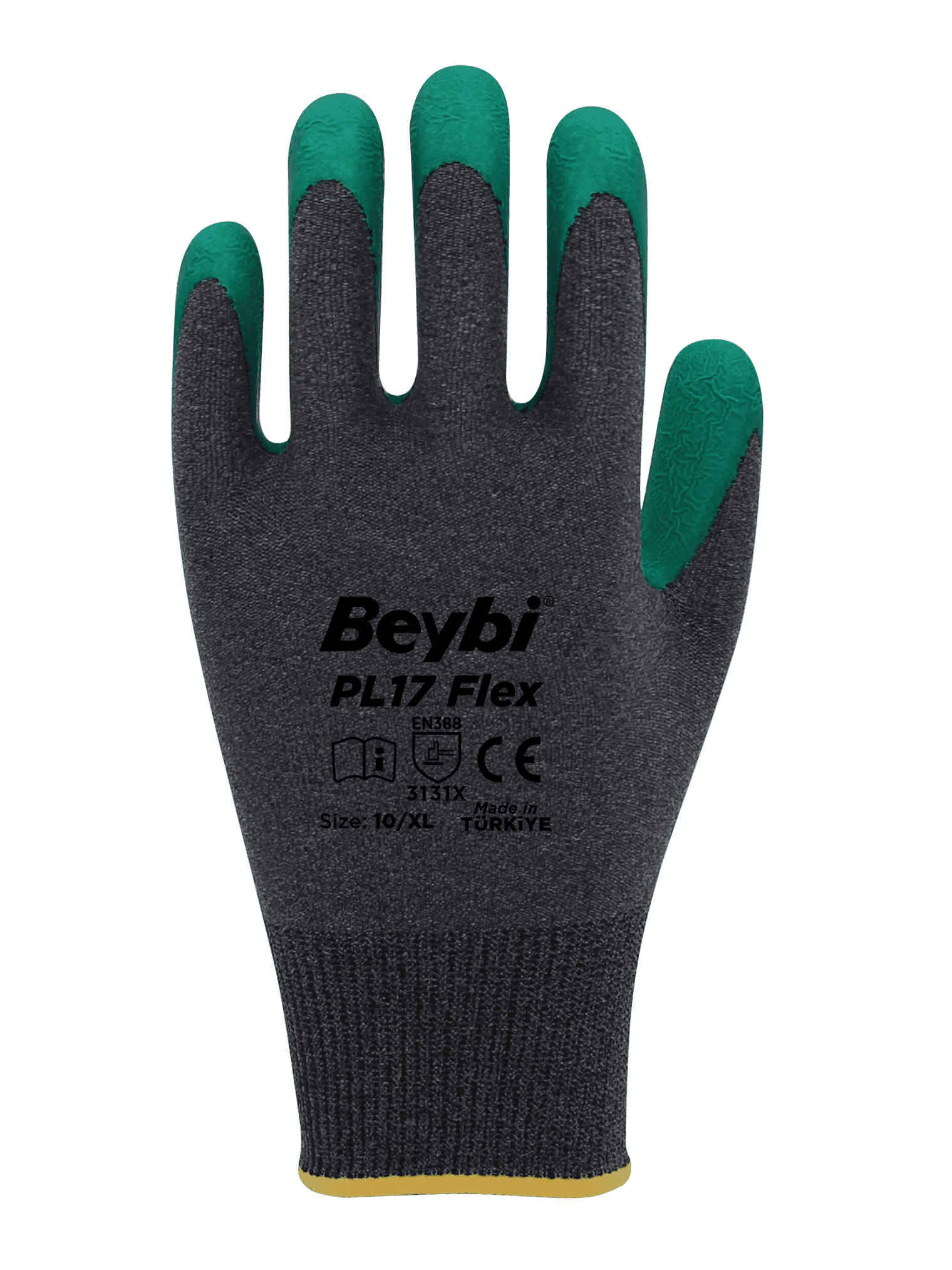 Beybi PL17 Flex Lateks Kaplı Polyester Likralı Eldiven