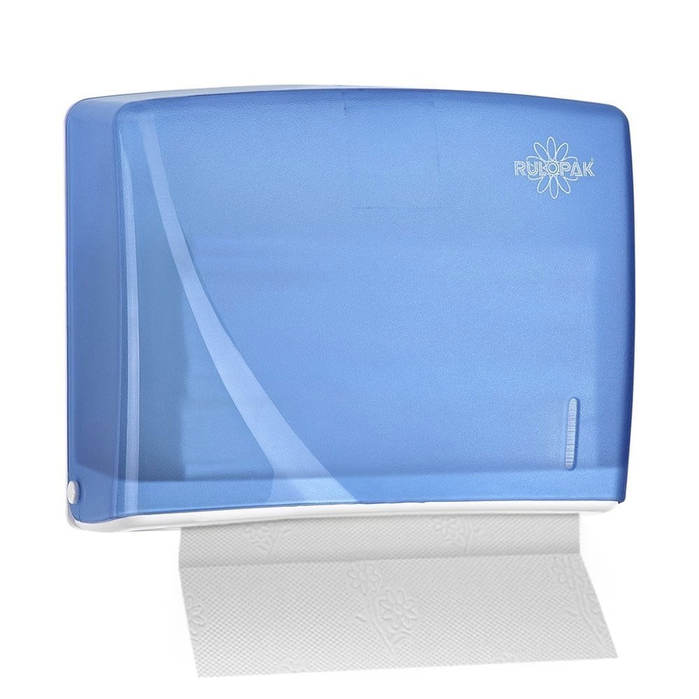 Rulopak Modern Z Katlama Kağıt Havlu Dispenseri 200'Lü Transparan Mavi