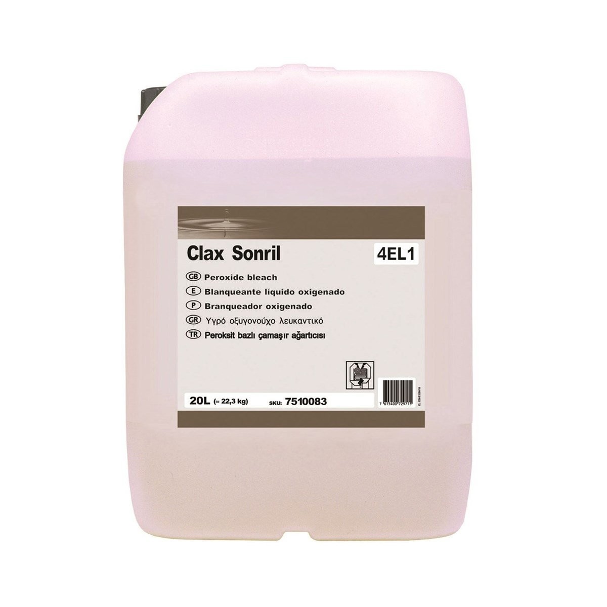 Diversey CLAX Sonril 4EL1 Oksijenli Sıvı Ağartıcı 22 kg