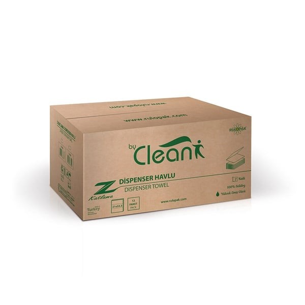 Rulopak By Clean Z Katlama Havlu Kağıt 2 Katlı 150 Yaprak 12'Li Paket