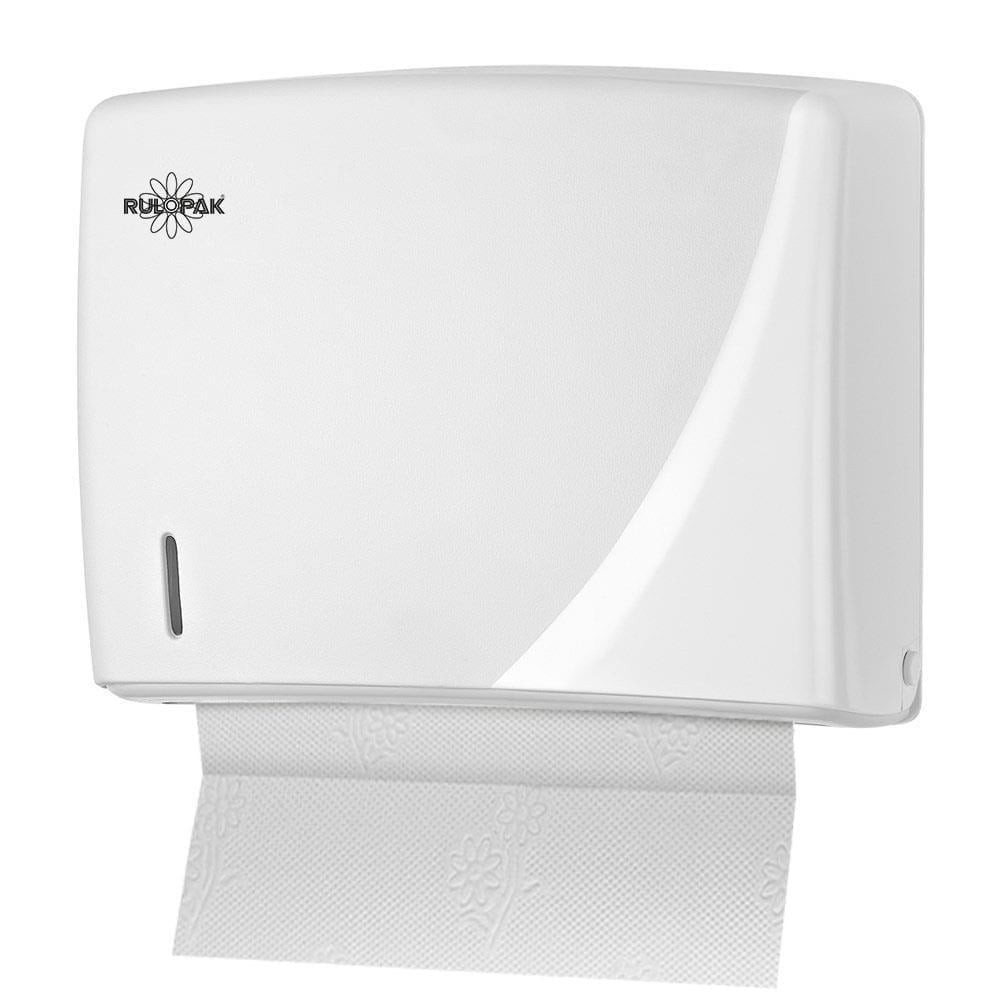Rulopak Modern Z Katlama Kağıt Havlu Dispenseri 200'Lü Transparan Beyaz